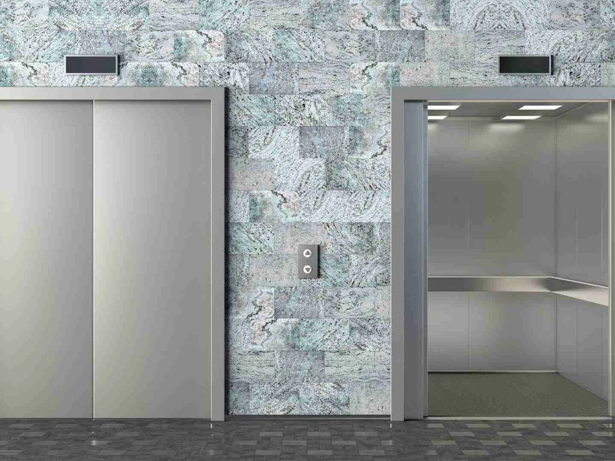 Lift doors representing passive fire protection applications